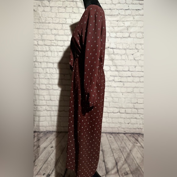 All in favor size M maxi dress V neck long sleeve - Picture 4 of 4